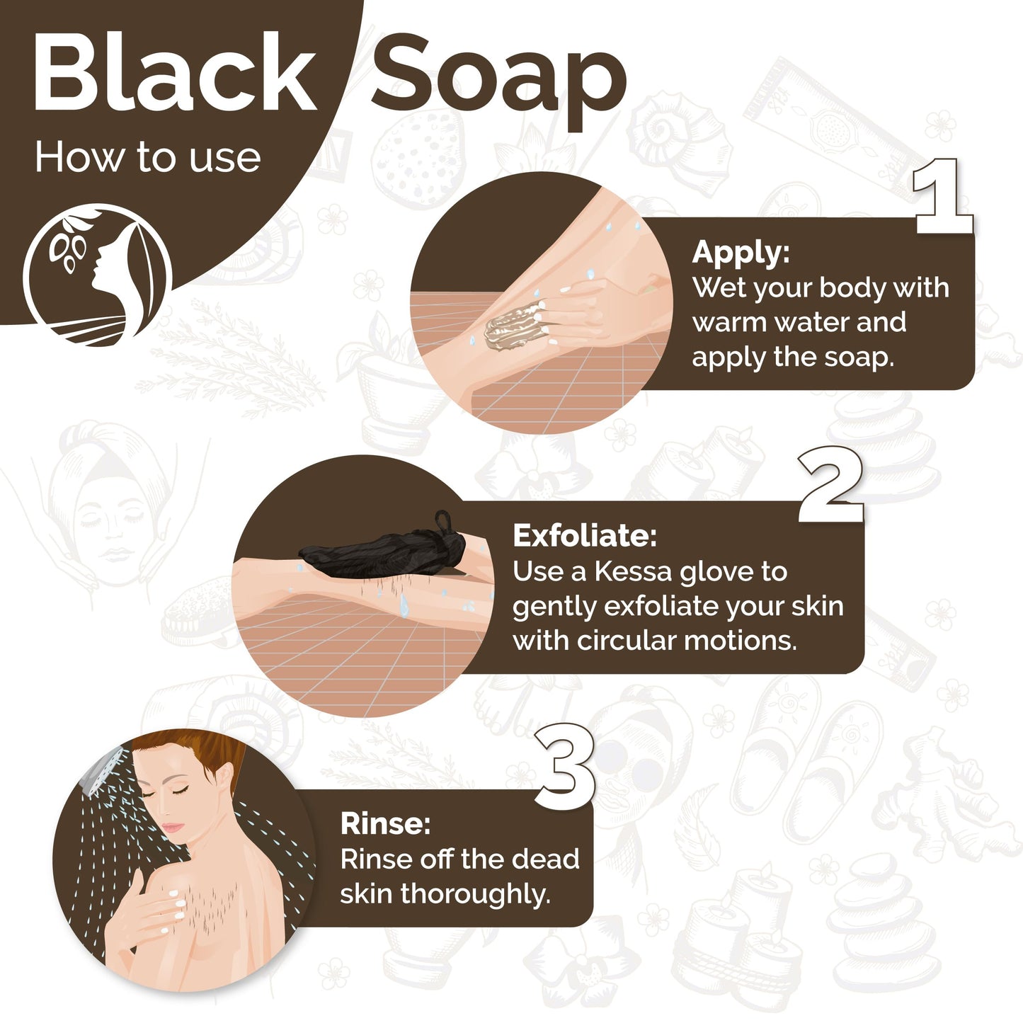 Fatima's Garden Eucalyptus Black Soap - Purifying Cleanser, 450g