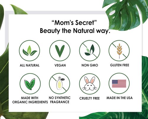 Mom's Secret 100% Natural Blush - Organic Vegan Formula, Gluten-Free, Dusty Rose, 0.18 oz