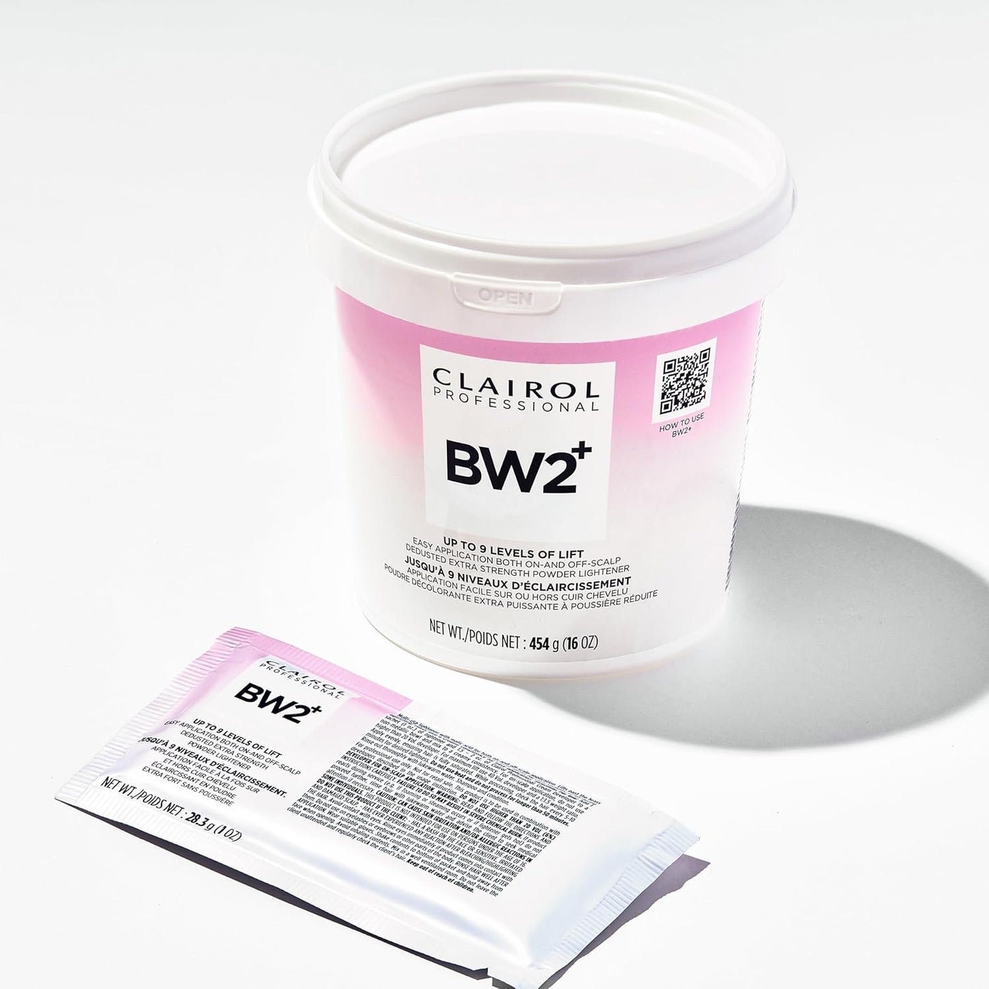 Clairol Professional BW2+ Powder Lightener - Extra Strength, Up to 9 Levels of Lift for Hair Highlights
