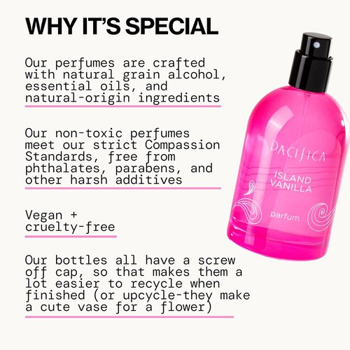 Pacifica Island Vanilla Spray Perfume - 2 Ounce | Long-Lasting Fragrance for All-Day Freshness