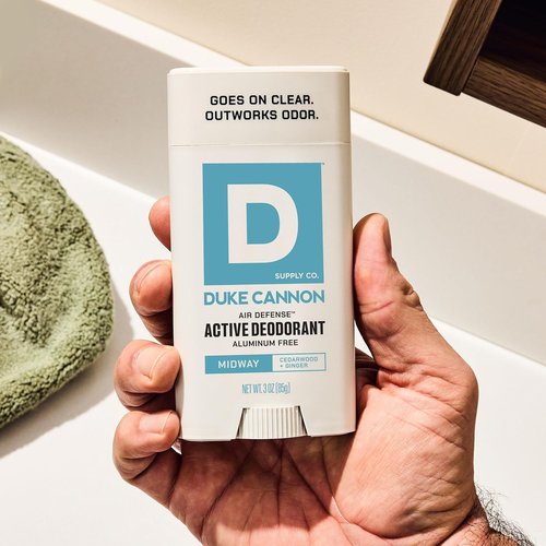 Duke Cannon Air Defense Deodorant - Aluminum-Free, Long-Lasting Citrus & Cedarwood, 3 oz