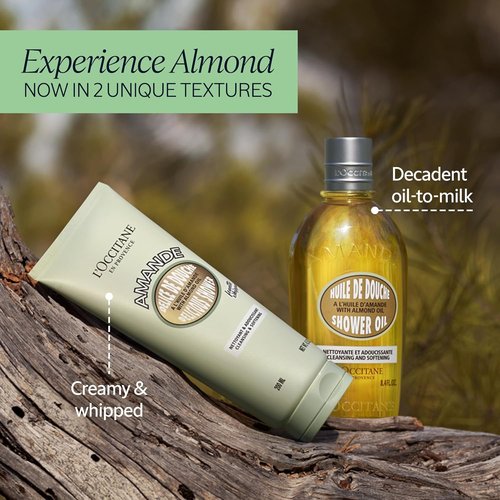 L’Occitane Almond Delicious Shower, Gentle Body Wash Cleanses, Moisturizes, Softens & Purifies for Radiant, Smooth Skin, Vegan Skincare, Scented
