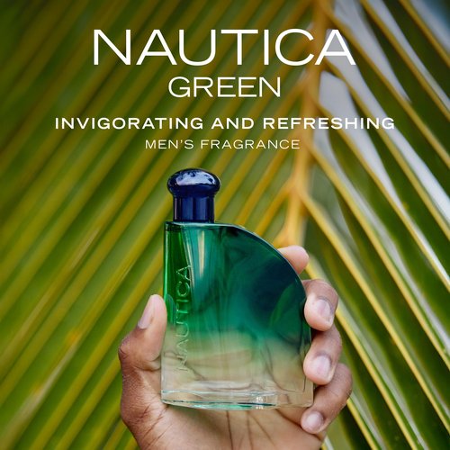 Nautica Color Green Eau de Toilette for Men, Woody Fougere Fragrance, Notes of Ginger, Geranium and Vetiver, 1.6oz