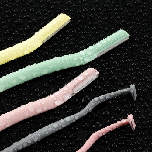 Eyebrow Razors Set by Japanese Blades - Exfoliating Dermaplaning Tools for Fine Hair - 12 Pack