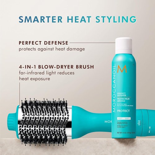 Moroccanoil Heat Protectant Spray - Perfect Defense for Hair | Full & Travel Size Bundle