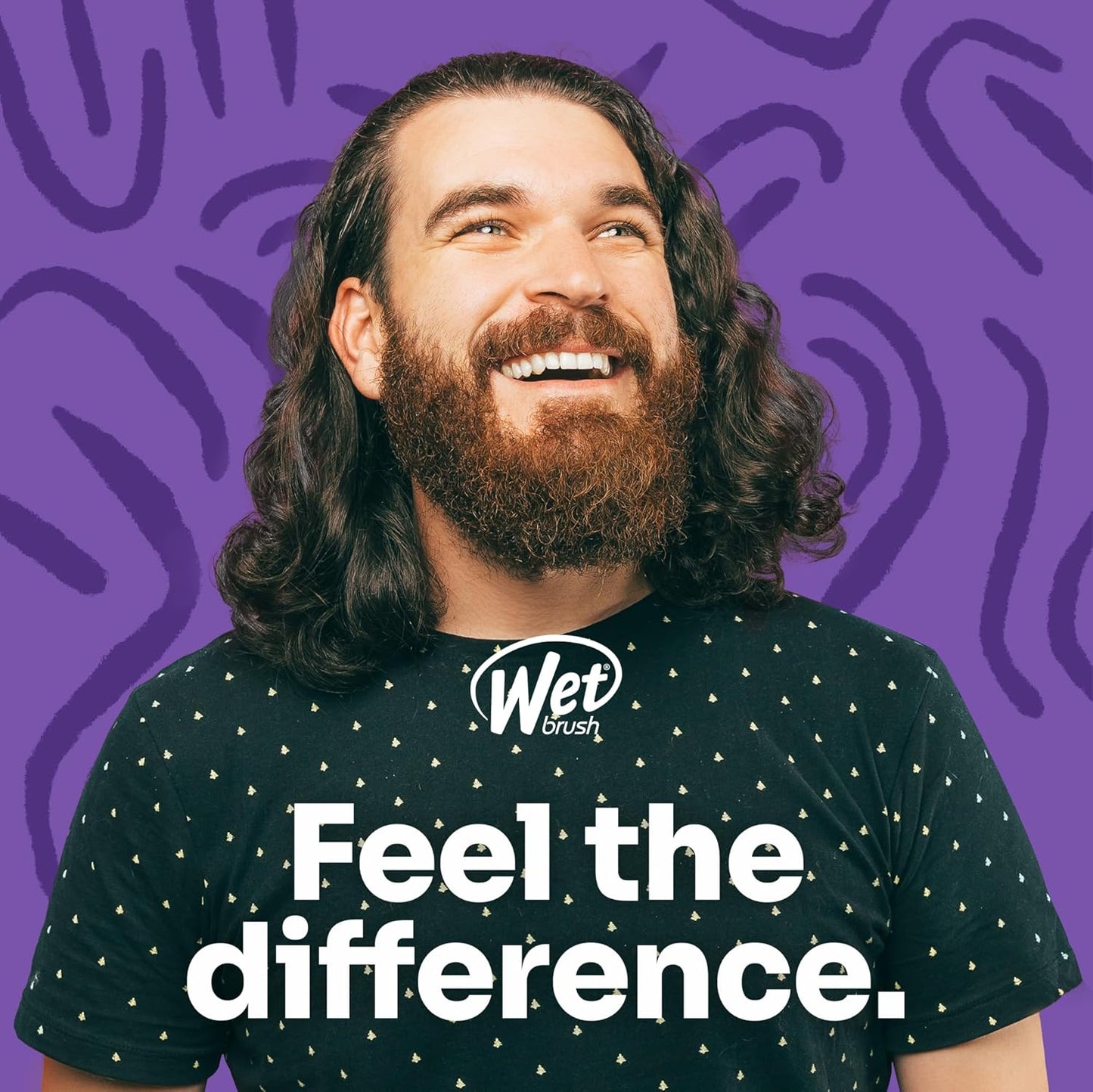 Wet Brush Detangling Hair Brush - Stimulates Scalp & Beard for Fuller, Stronger Hair | Black