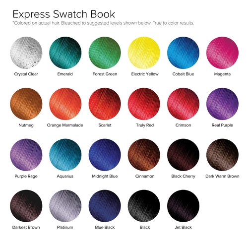 Kiss Express Semi-Permanent Hair Color - Vivid, Gentle Formula for Gray Coverage | 3.5 oz, Black, 2 Count