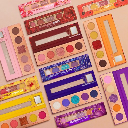 Profusion Cosmetics Mini Eyeshadow Palette - 5 Highly Pigmented Shades, Blendable & Travel-Friendly (Pretty Poppy)