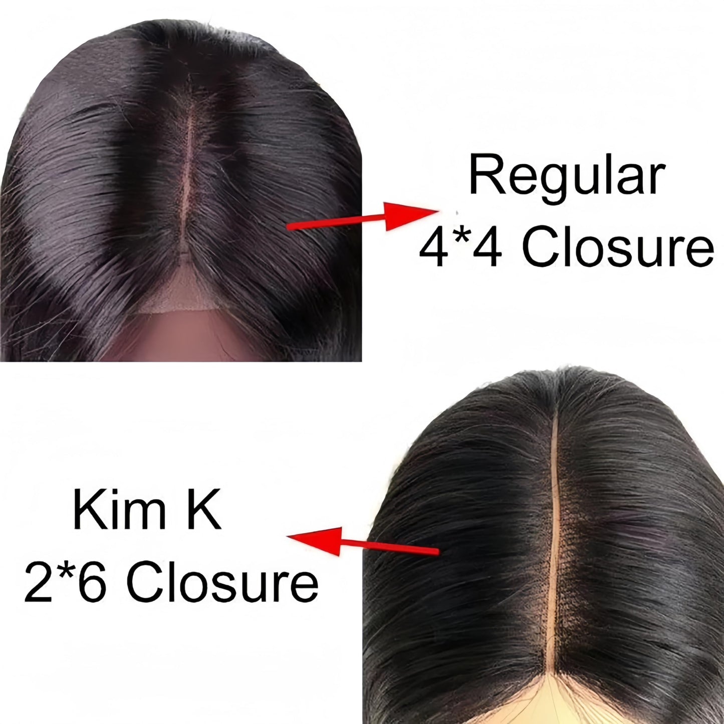 Czrleaty Brazilian Body Wave 2x6 Transparent Lace Closure with Baby Hair Deep Middle Part 2x6 Closure Remy Wavy Human Hair Lace Closure Kim K 2x6 HD Lace Closure(12")