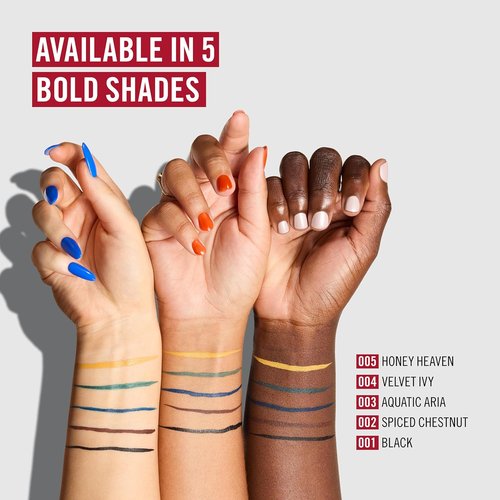 Rimmel London Wonder’Ink Eyeliner - Waterproof Matte Finish, Long-Wearing, 0.03oz | Black 001