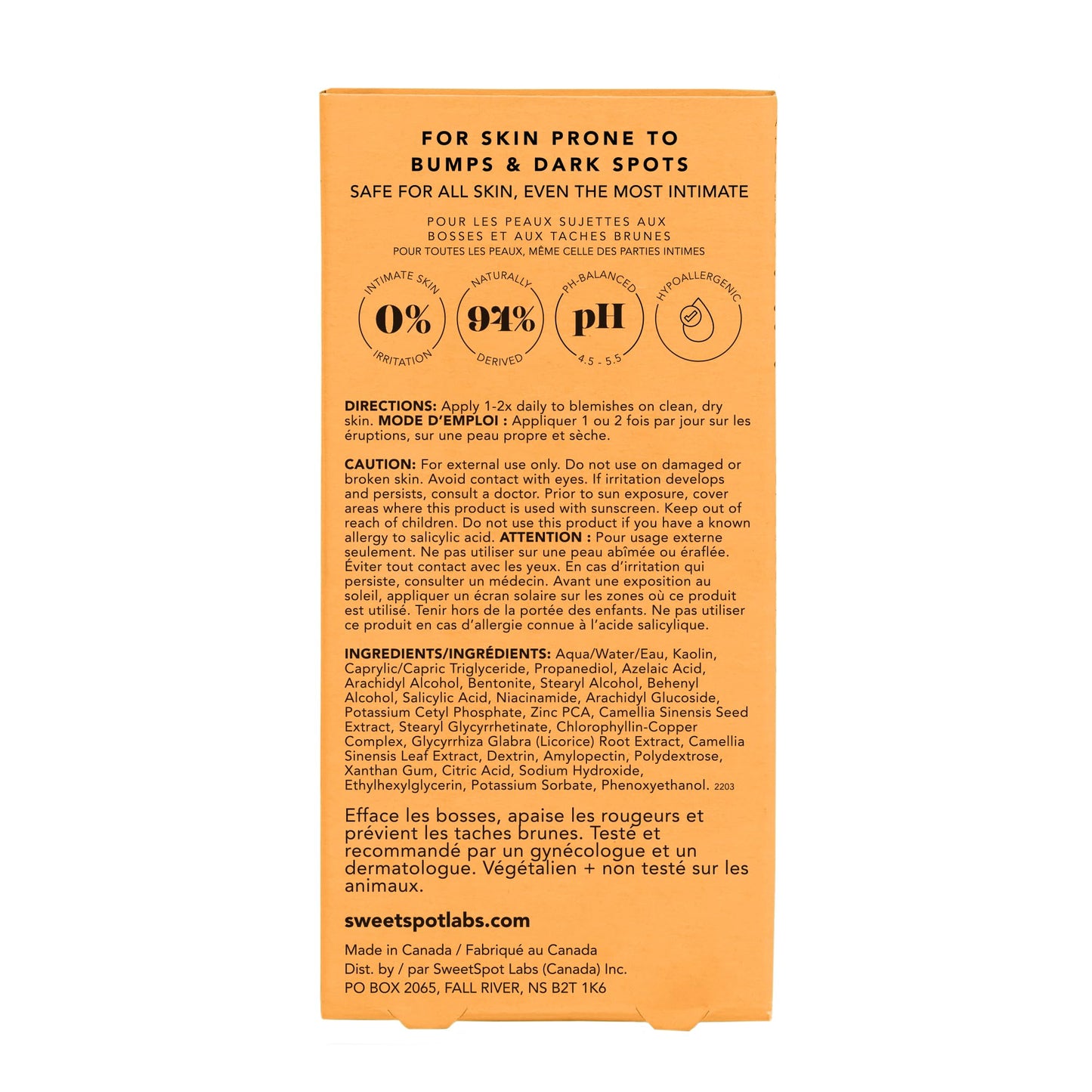 SweetSpot Labs Bikini & Body Bump Eraser | Treat Razor Bumps & Dark Spots | With Essential Ingredients Niacinamide & Bentonite Clay | 0.5 oz