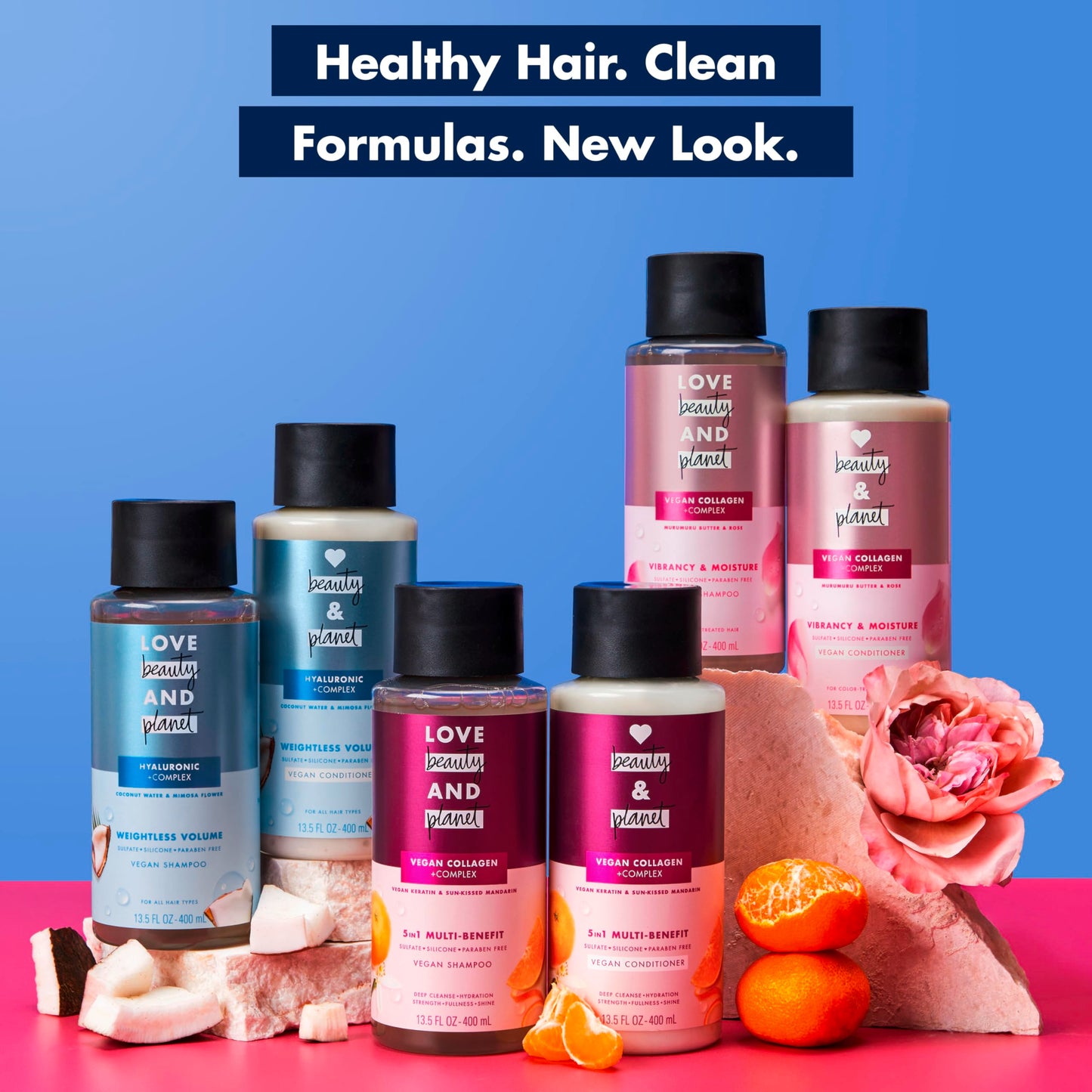 Love Beauty and Planet Weightless Volume Shampoo with Hylauronic acid Coconut Water & Mimosa Flower for Thin and Fine Hair 13.5 oz