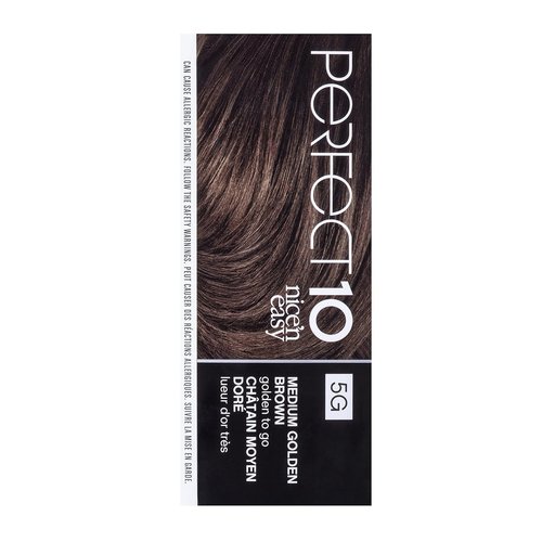 Clairol Nice‘n Easy Perfect 10 Permanent Hair Dye - 5G Medium Golden Brown Color | Pack of 1
