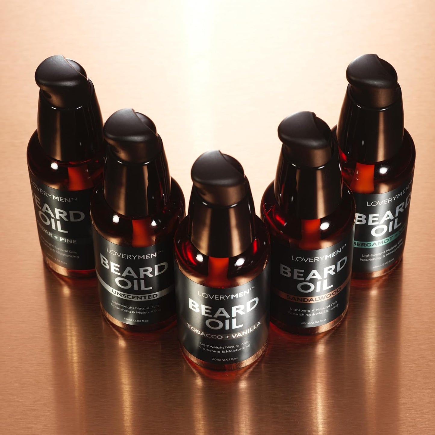 Skiennix Deluxe Beard Oil - Natural Grooming Kit with Argan & Jojoba Oil | Sandalwood, Tobacco Vanilla, Cedar Pine Fragrances