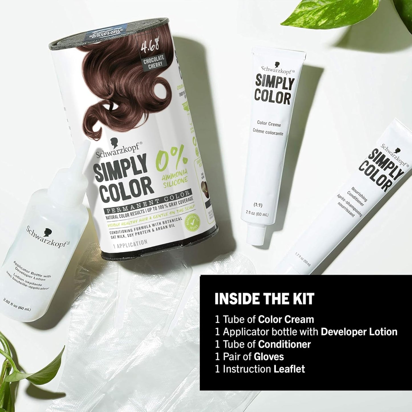 Schwarzkopf Simply Color Permanent Hair Dye - 4.68 Chocolate Cherry | Long-Lasting, Nourishing Formula, No Ammonia