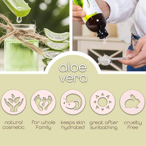 Premium Nature Aloe Vera Gel - Pure Moisturizer for Face & Dry Skin | 1 Gallon (128 fl oz)