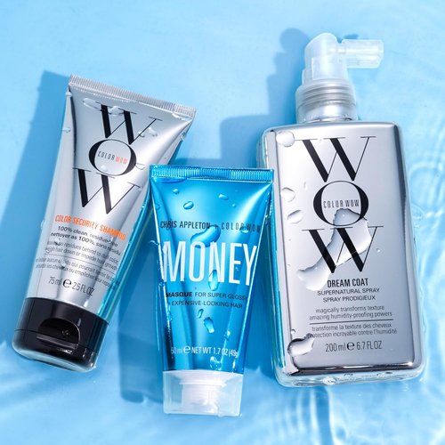 COLOR WOW Smooth + Shiny VIPs Kit - Ultimate Hair Care Set for Frizz Control and Shine