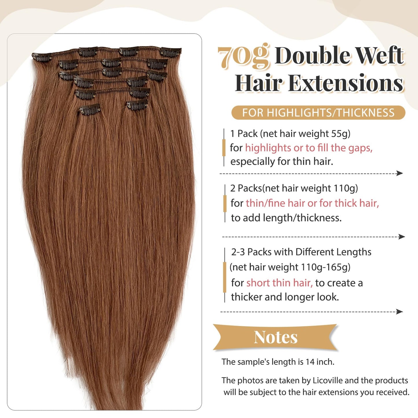 Clip in Hair Extensions Real Human Hair Medium Auburn Short Hair Extensions Clip ins 12 Inch Soft Straight Auburn Clip in Human Hair Extensions with Thick Full Ends 70g 7pcs