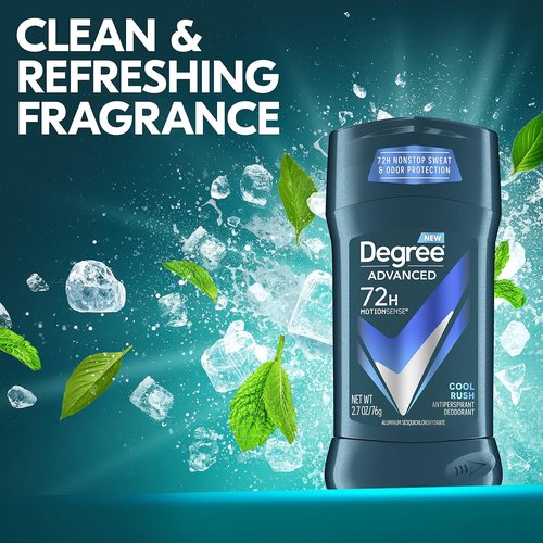 Degree Men Antiperspirant Deodorant - Cool Rush | 72-Hour Sweat & Odor Protection, 2.7 oz (4 Count)