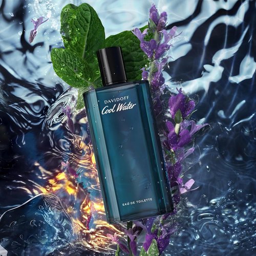 Davidoff Cool Water Eau de Toilette - Aromatic Men's Cologne with Coriander, Mint & Lavender - Long Lasting Fragrance