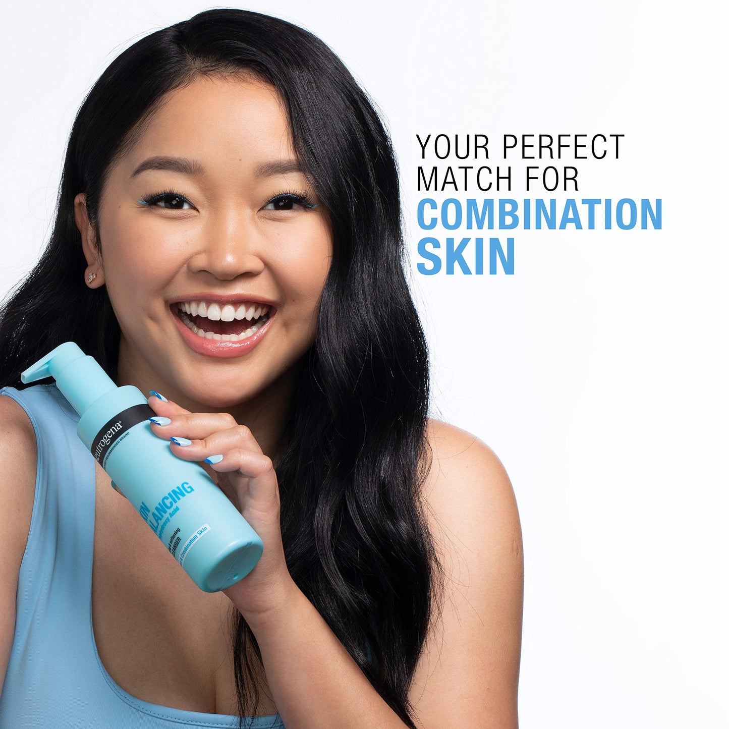 Neutrogena Skin Balancing Purifying Gel Cleanser with 2% Polyhydroxy Acid (PHA), Softening Face Wash for Normal & Combo Skin, Paraben-Free, Soap-Free, Sulfate-Free, 6.3 oz