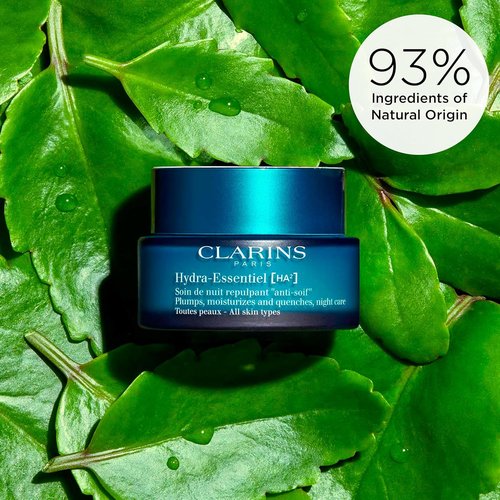 Clarins Hydra-Essentiel Night Cream - Intense Hydrating Moisturizer for Plumper Skin | 1.7 Oz