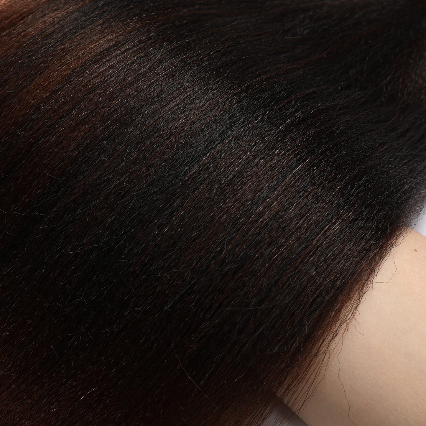 Pre-Stretched Braiding Hair Extension Ombre Natural Black To Brown Crochet Braiding Hair 20 Inch 8 Packs Hot Water Setting Professional Yaki Synthetic Hair For Twist Braids (20Inch,#1B/30)