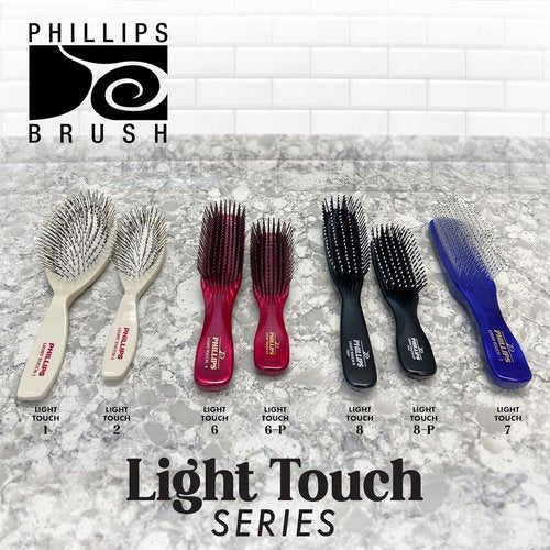 Phillips Hair Brush - Light Touch Design for Effortless Styling | 6-Inch Size