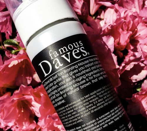 Famous Dave’s Dark Tanning Mousse - Instant Bronzer | Organic Sunless Tanner for Medium to Dark Skin Tones
