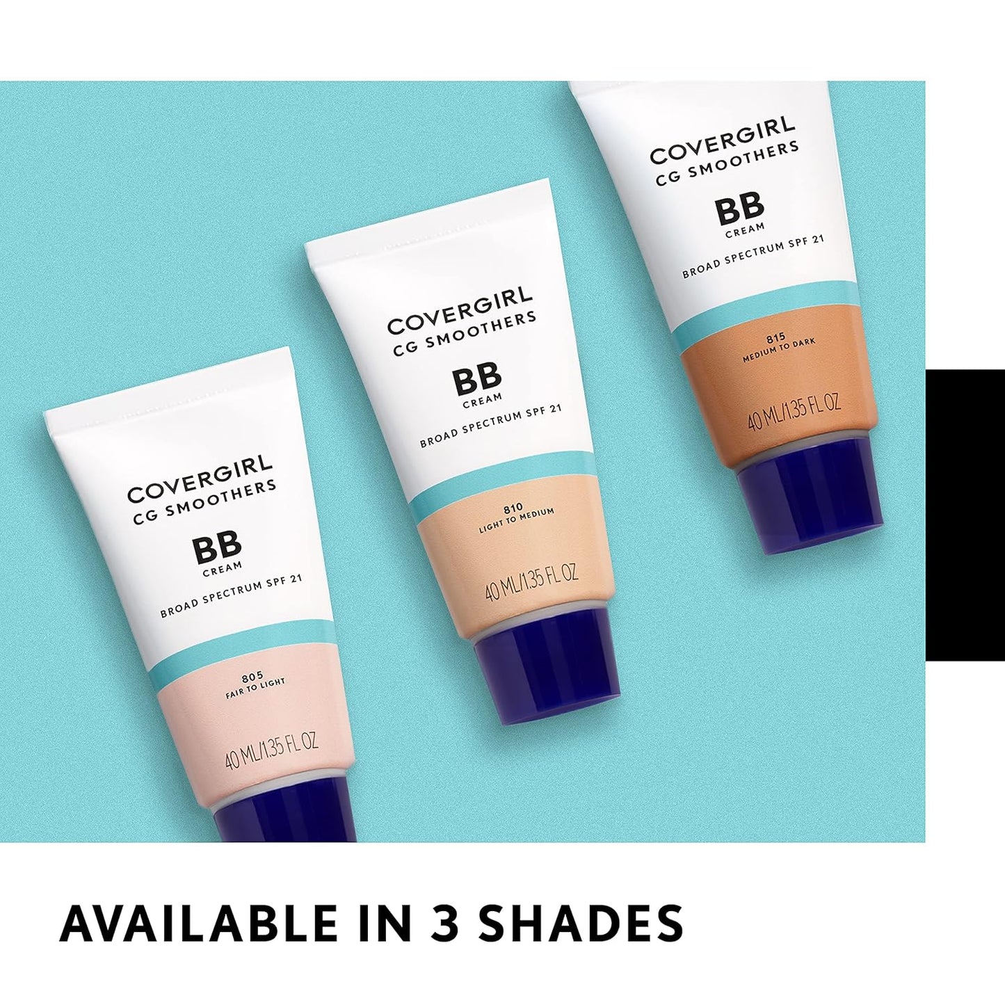 COVERGIRL Smoothers Lightweight BB Cream, 1 Tube (1.35 Ounce), Light to Medium 810 Skin Tones, Hydrating BB Cream with SPF 21 Sun Protection (Packaging May Vary) (Pack of 2)