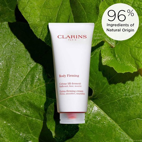 Clarins Extra-Firming Body Cream - Anti-Aging Lotion That Firms, Tightens & Smoothes | 6.6 Oz with Organic Shea Butter & Aloe Vera