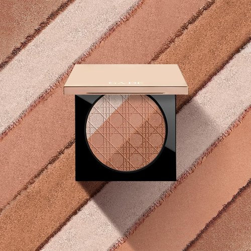 GA-DE Glow FX Natural Face Palette - Blush, Bronzer & Highlighter - Jojoba Oil Infused - 0.42 oz