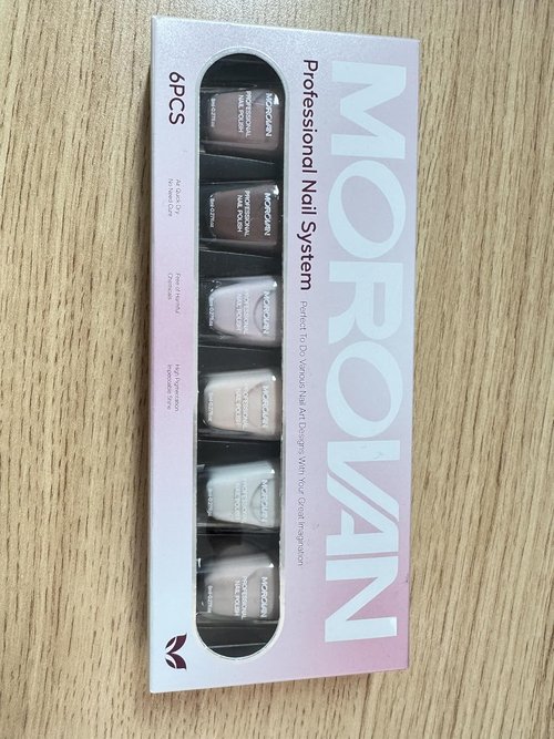 Morovan Nude Nail Polish Set - 6PC Neutral Pink & Beige Shades for Summer Manicures | Perfect Gift for Women