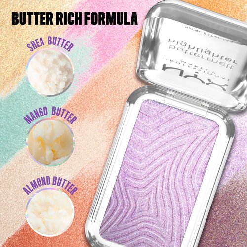NYX Professional Makeup Buttermelt Highlighter - Long-Lasting Powder Highlighter for High Impact Glow | Holographic Lavender