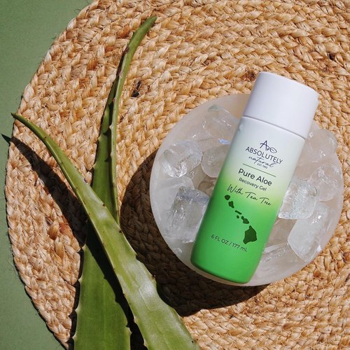 Absolutely Natural - 100% Pure Aloe Vera Gel for Sunburn Relief & Rashes - 6 oz with Vitamin E & Eucalyptus