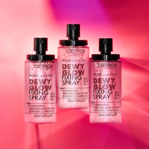 Catrice | Prime & Fine Illuminating Dewy Glow Spray | Transparent and Fast Drying Fixing Spray| Paraben Free & Vegan | Cruelty Free