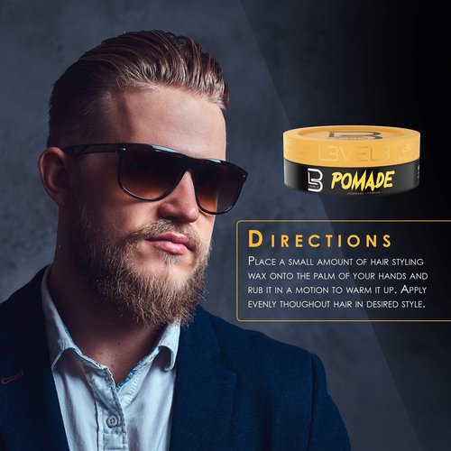 L3 Level 3 Pomade - Improves Hair Strength and Volume Long-Lasting Hold