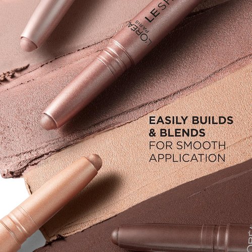 L'Oreal Paris Makeup Le Shadow Stick Eyeshadow - Blendable & Smudge-Resistant Cream in Twinkly Rose, 0.05 Oz
