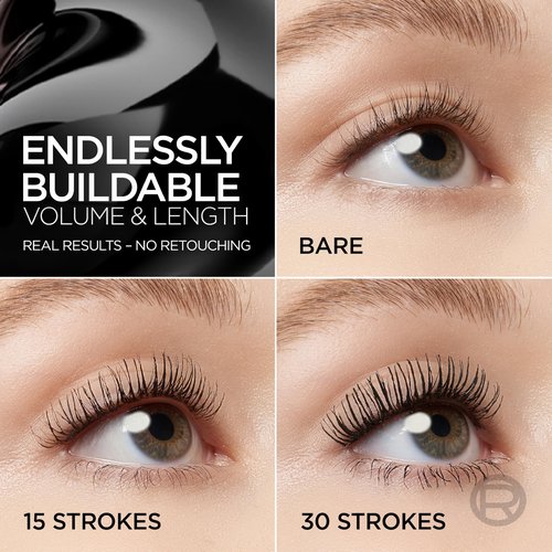 L'Oreal Paris Paradise Big Deal Mascara, Volumizing and Lengthening Formula, Buildable, Clump Resistant, Washable Black Mascara, 0.33 Fl Oz