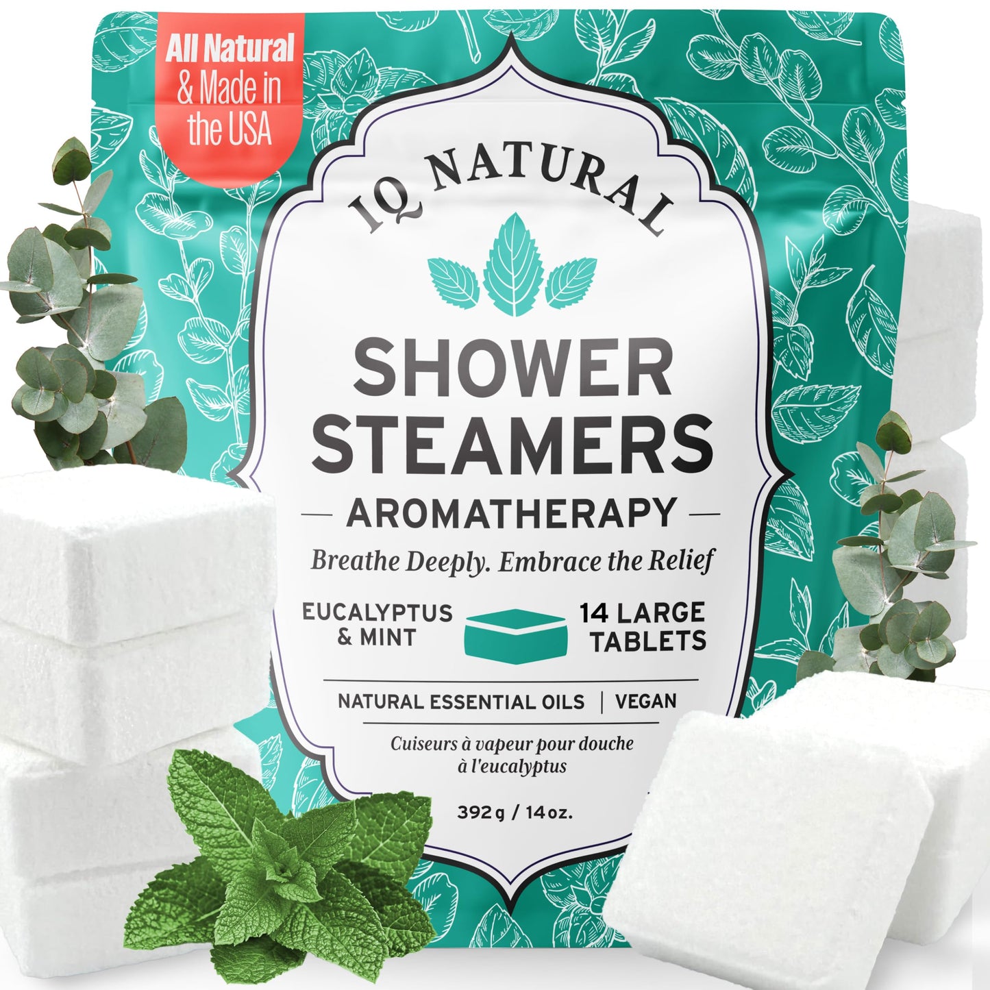 Eucalyptus Shower Steamers Aromatherapy for Women, Shower Bombs Aromatherapy for Women, Vapor Shower Tablets Aromatherapy, Menthol Shower Scent Steamers Cold and Flu, Organic Shower Steamer Gift Set