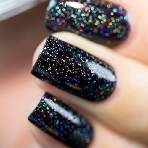 ILNP Cityscape - True Black Holographic Jelly Nail Polish | Long-Lasting, Chip Resistant, Vegan, 12ml