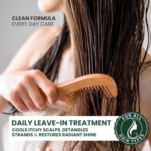 KESMEDIK Leave-In Conditioner Spray - Tea Tree & Rosemary for Frizz Control | Anti-Dandruff Treatment, Paraben & Sulfate Free
