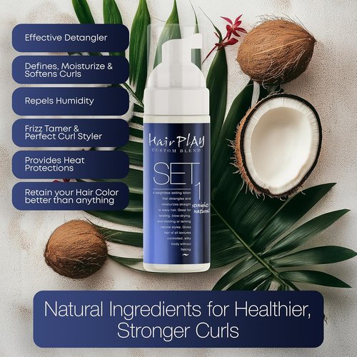 Hair Play Set | Hair Foam Mousse - Light Hold Styling Foam for Frizz Control - 2 Fl Oz Travel Size