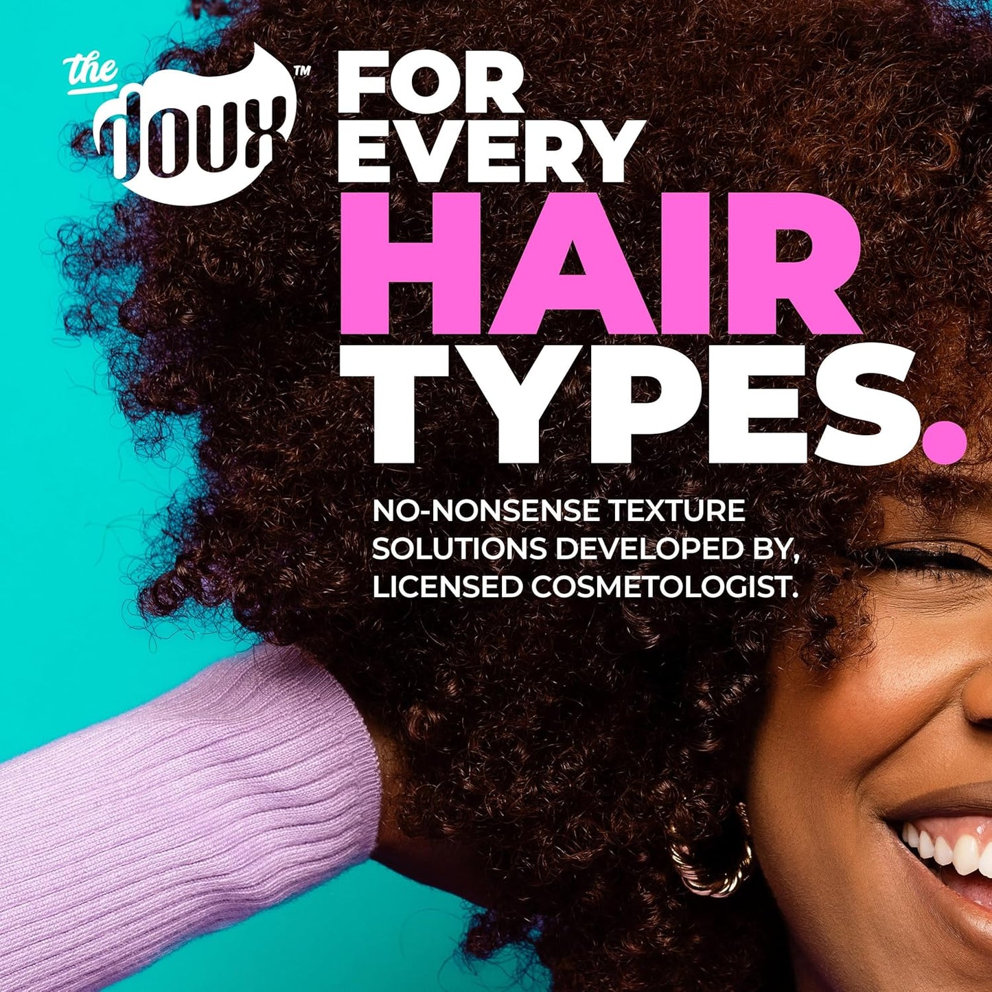 The Doux Multi-Use Mousse for Curly Hair - Defining Foam for Volume, Shine & Curl Definition | Perfect for Textured Hair