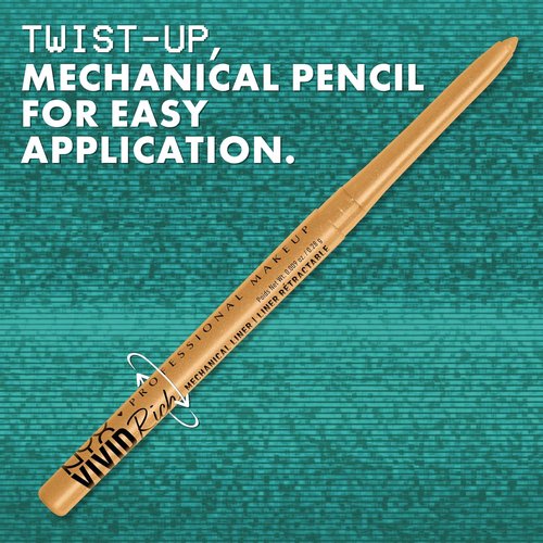 NYX PROFESSIONAL MAKEUP Mechanical Eye Pencil - Creamy Retractable Eyeliner in Always Onyx Black