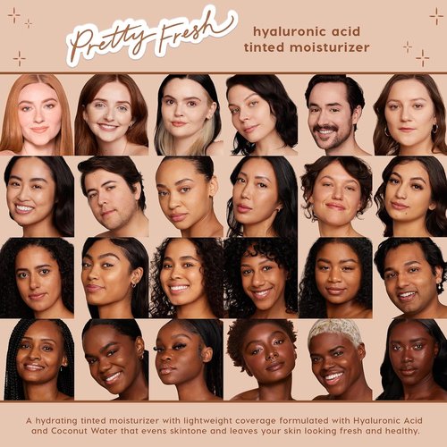 ColourPop Pretty Fresh Tinted Moisturizer - Hydrating Skin Tint with Hyaluronic Acid - Medium 12W (1.45 oz)