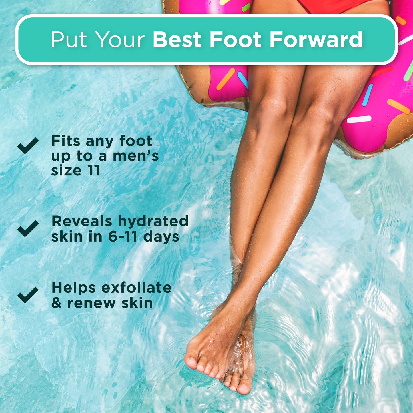 DERMORA Foot Peel Mask - 2 Pack of Large Size Skin Exfoliating Foot Masks for Dry, Cracked Feet, Callus, Dead Skin Remover - Feet Peeling Mask for baby soft feet, Original Scent
