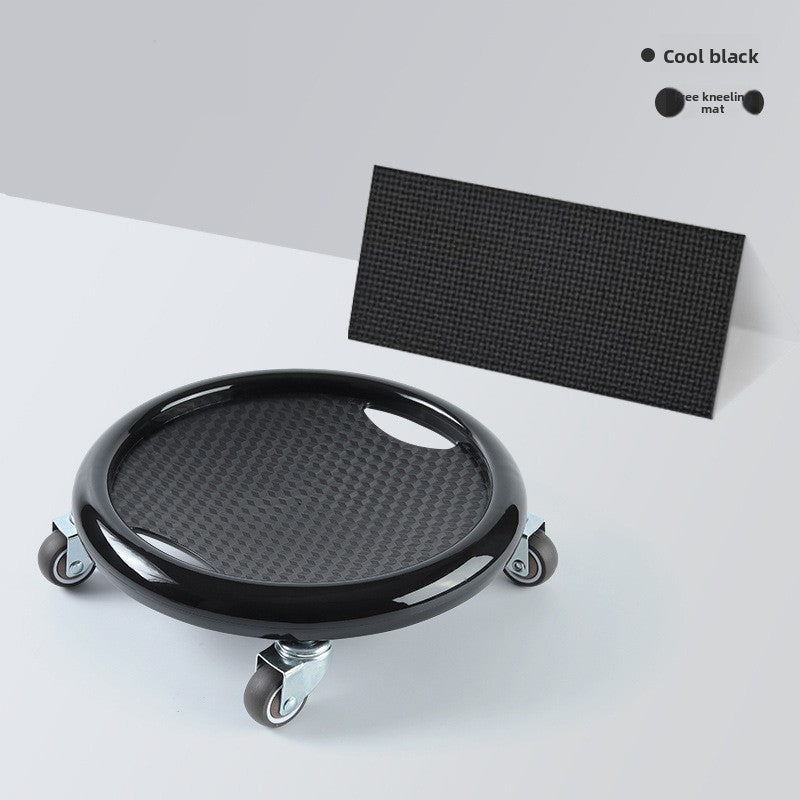 Silent 4-Wheel Abdominal Training Disc - Stable Core & Waist Workout Plate