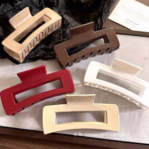 Handmade Silicone Rectangle Claw Clip Soft Non-Slip Hair Accessory for Women