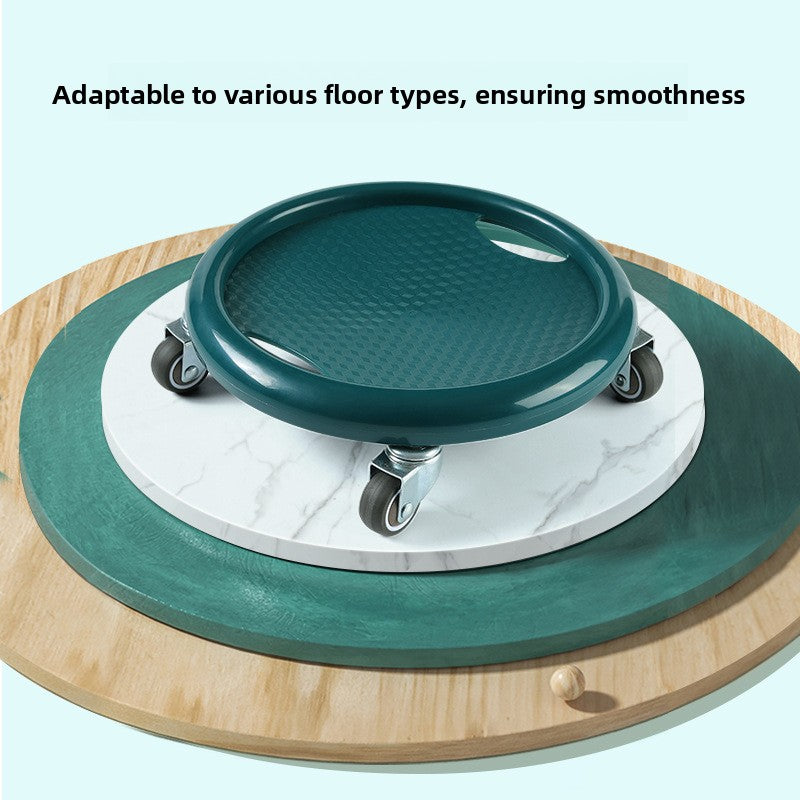 Silent 4-Wheel Abdominal Training Disc - Stable Core & Waist Workout Plate